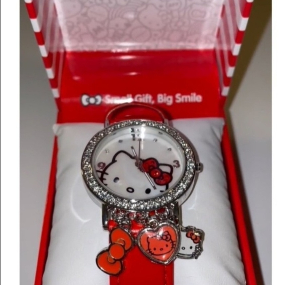 Hello Kitty Red and Silver Watch